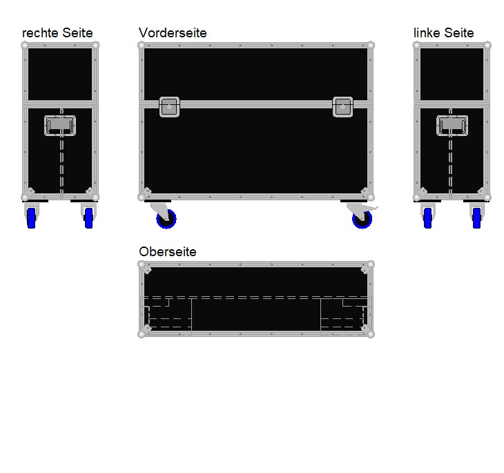 Flightcase für 42'' Display Standard