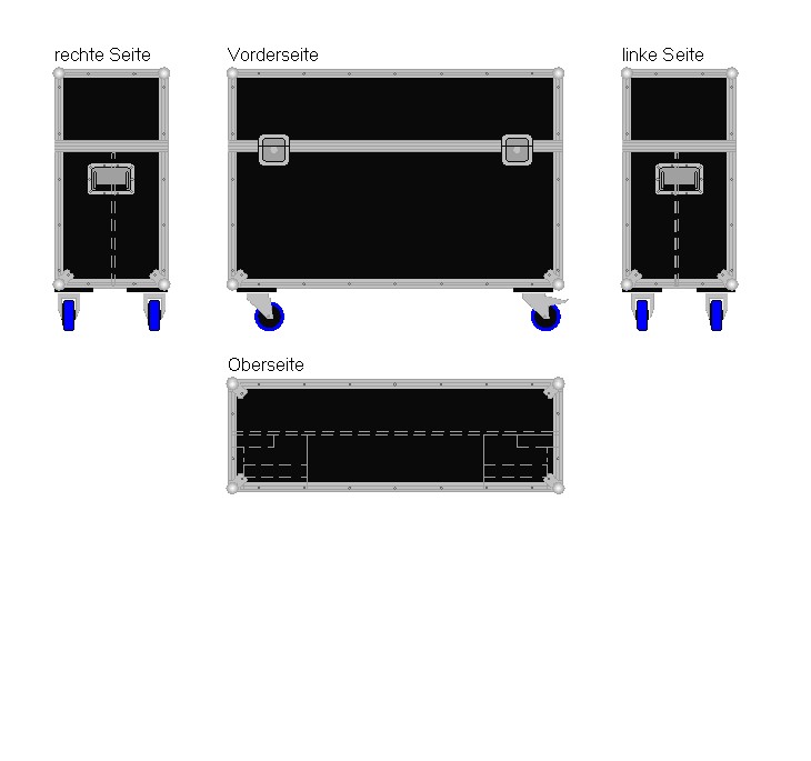 Flightcase für 40'' Display Standard
