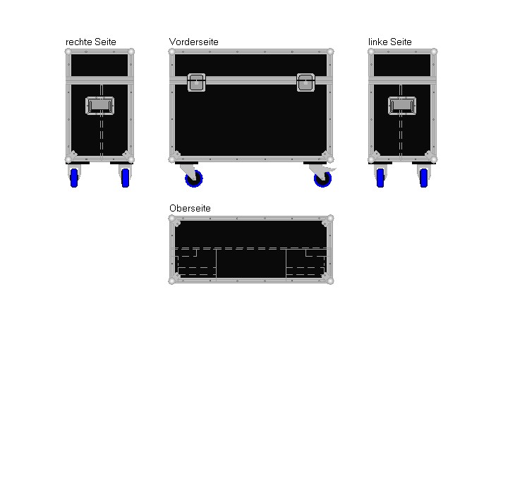 Flightcase für 32'' Display Standard