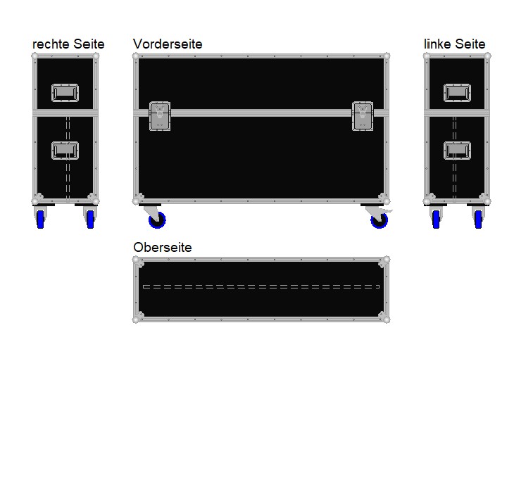 Flightcase für ca. 45-55'' Displays Variabel plus