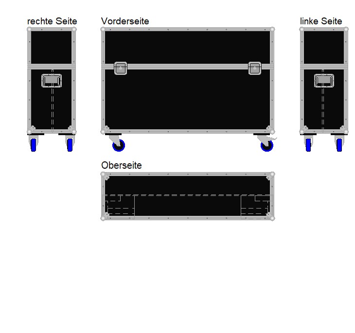 Flightcase für 50'' Display Standard