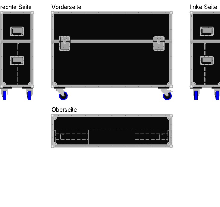 Flightcase für ca. 45-55'' Displays Variabel