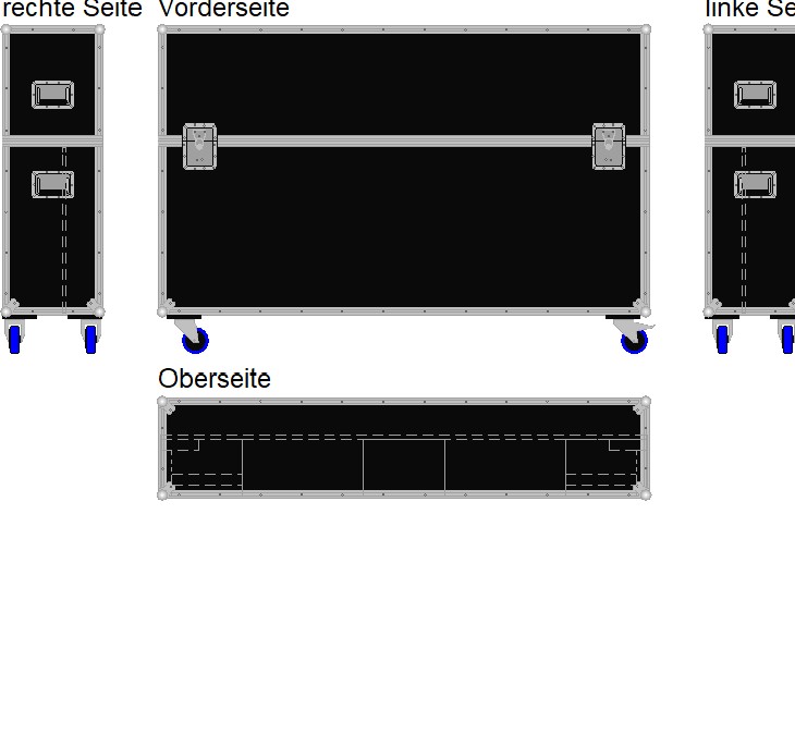 Flightcase für 75'' Display Standard