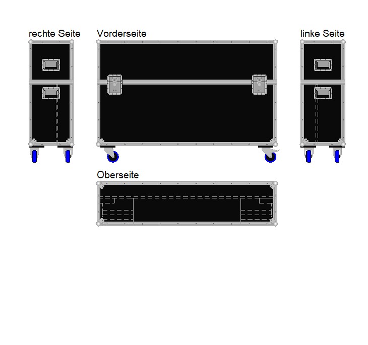Flightcase für 55'' Display Standard