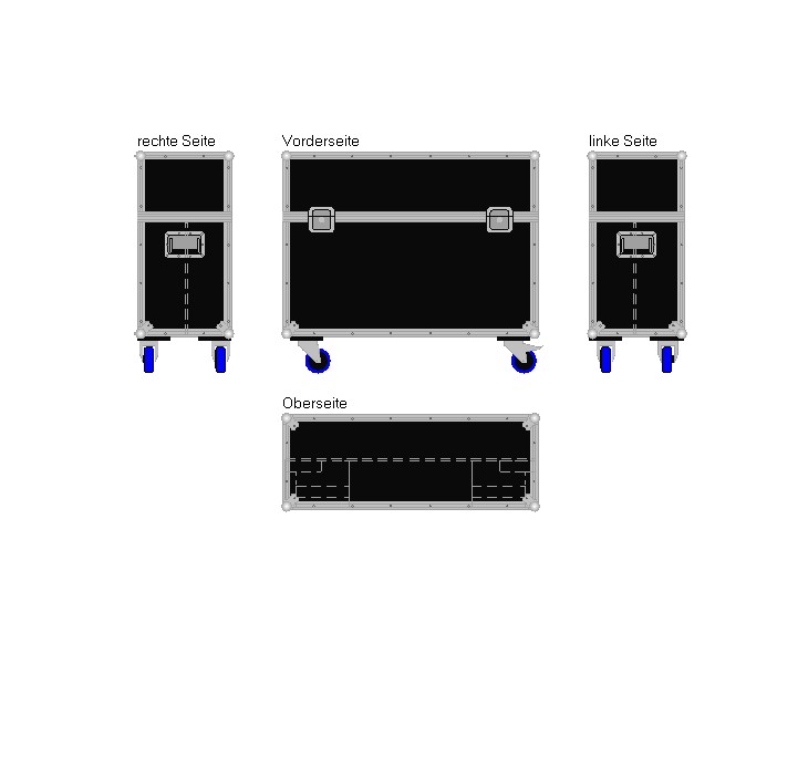 Flightcase für 37'' Display Standard