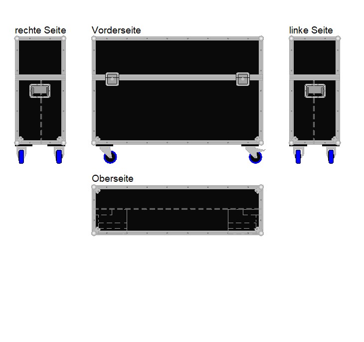 Flightcase für 47'' Display Standard