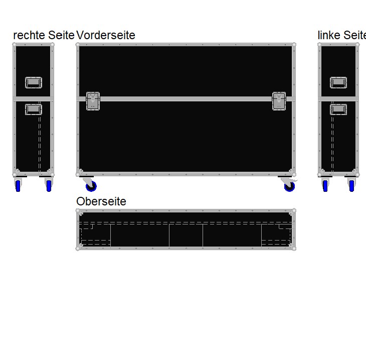Flightcase für 80'' Display Standard
