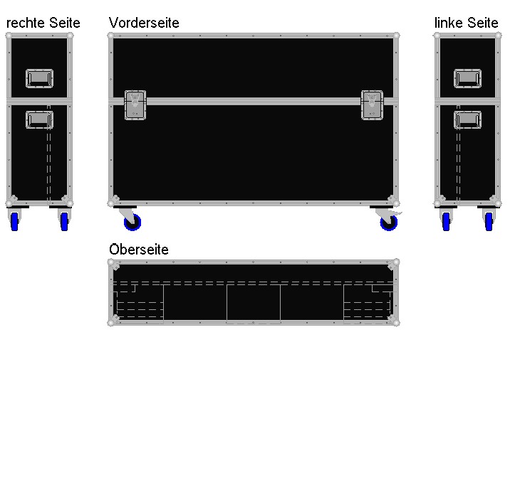 Flightcase für 63'' Display Standard